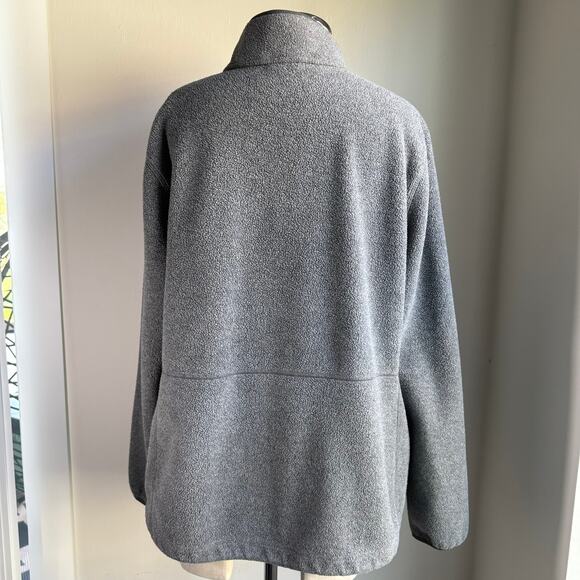 L.L.Bean Recycled Fleece Full Zip Jacket Women’s XL Gray Outdoors Hiking - Picture 5 of 11